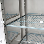  Ψυγείο - 1400L - 6 ρυθμιζόμενα ράφια (2/1 GN) - ανοξείδωτος χάλυβας - με γυάλινες πόρτες